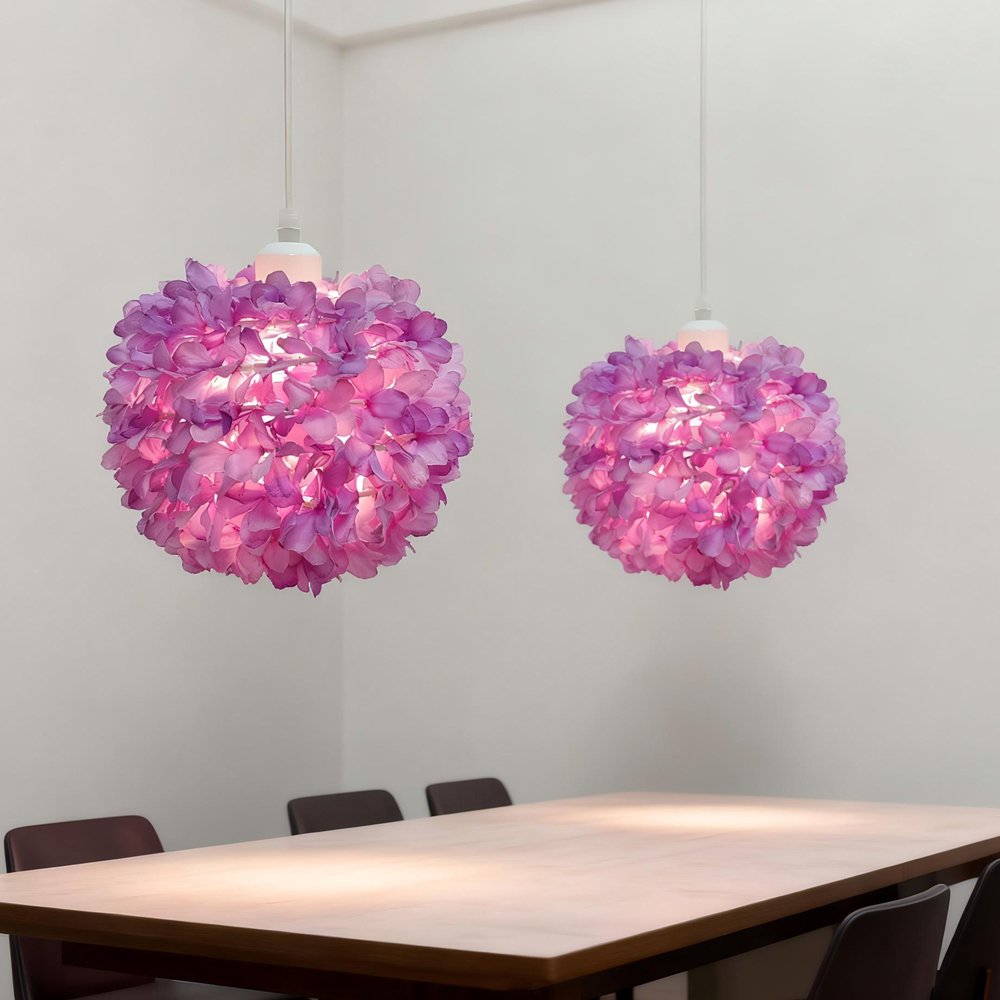 Warm and romantic spherical flower‑shaped lamp shade, aesthetic lamp shade for wedding and bedroom decoration, suitable for decorating venues of various styles