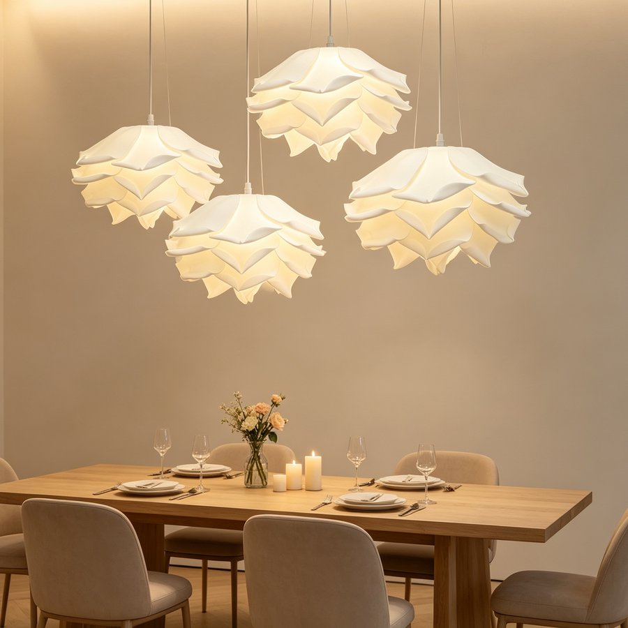 Pink‑white gradient large rose lampshade, 3D flower‑shaped lampshade, replacement shell for bedroom and wedding‑room table lamps and wall lamps, simulated large rose fabric lampshade, petal‑shaped lampshade